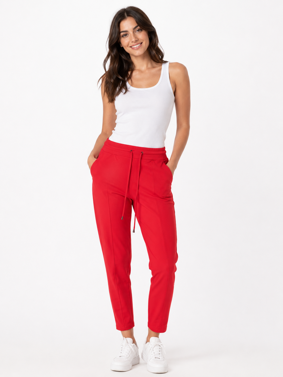 Pantalon ajusté taille élastique