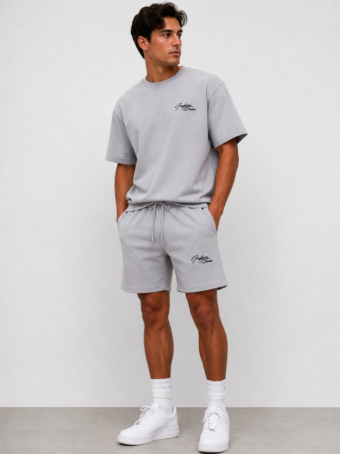 Ensemble T-shirt & Short Cargo Indigo Denim