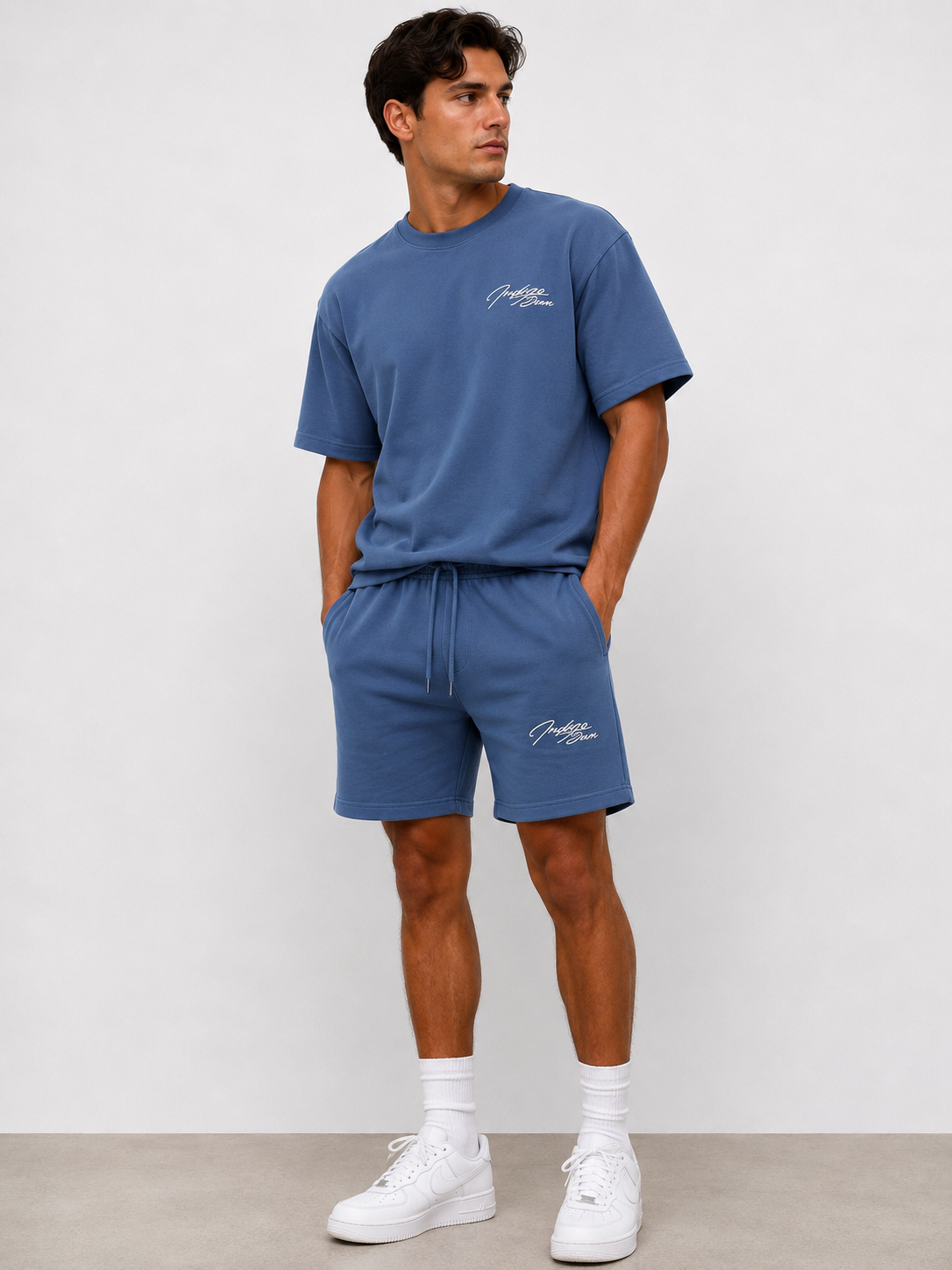 Ensemble T-shirt & Short Cargo Indigo Denim