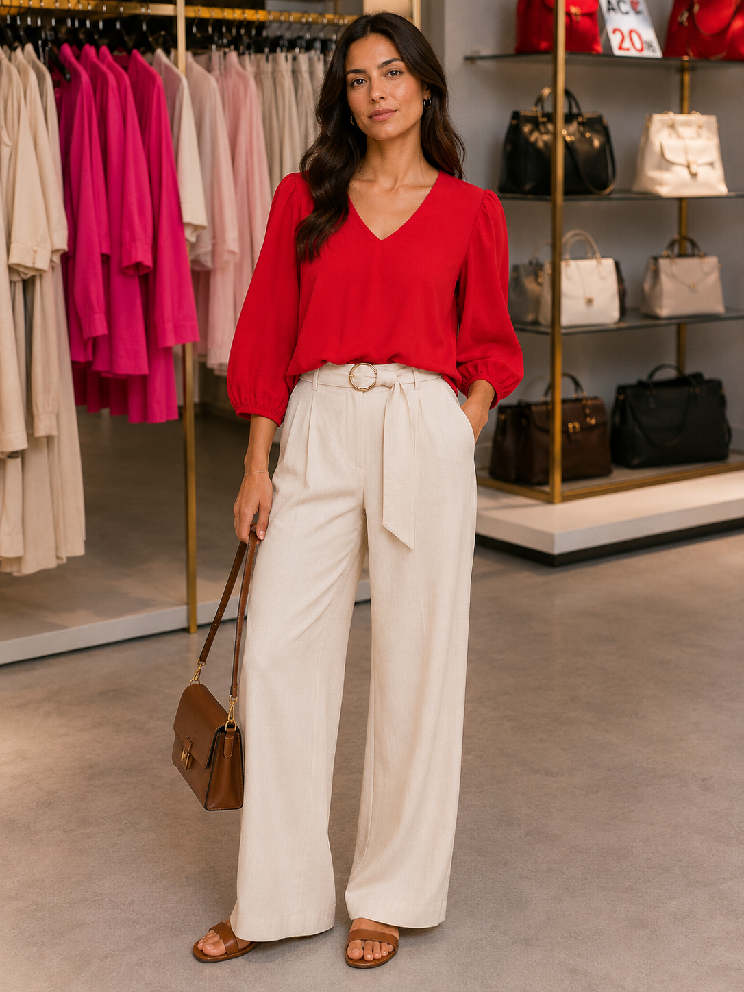 Blouse fluide col V