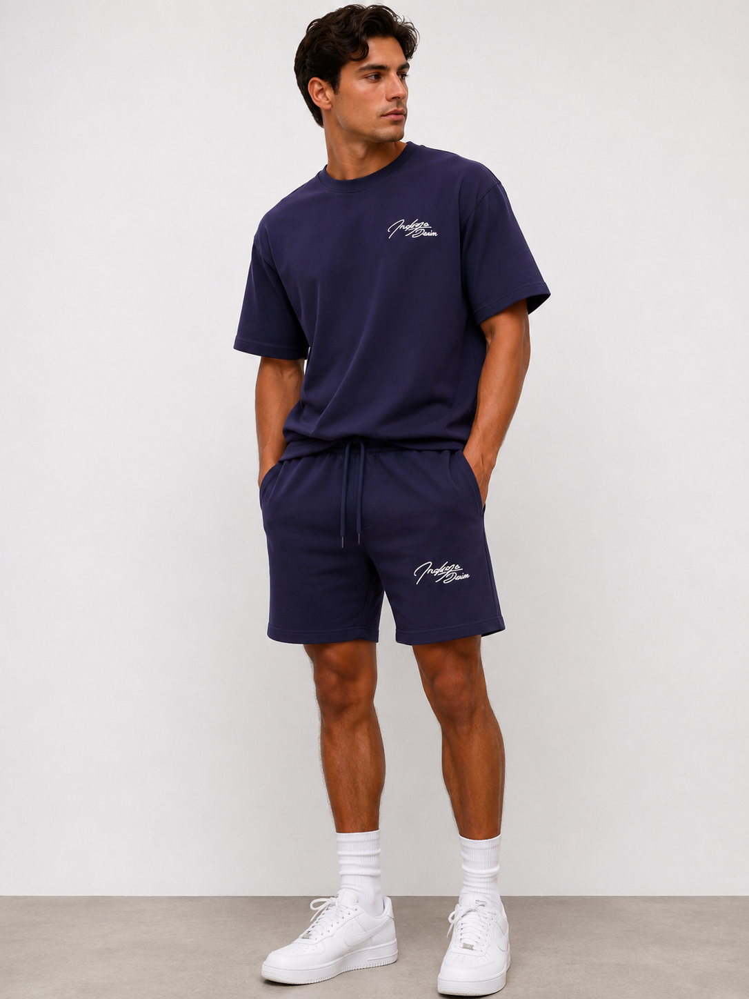 Ensemble T-shirt & Short Cargo Indigo Denim