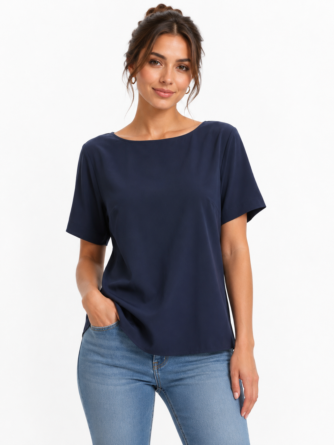 Top fluide manches courtes