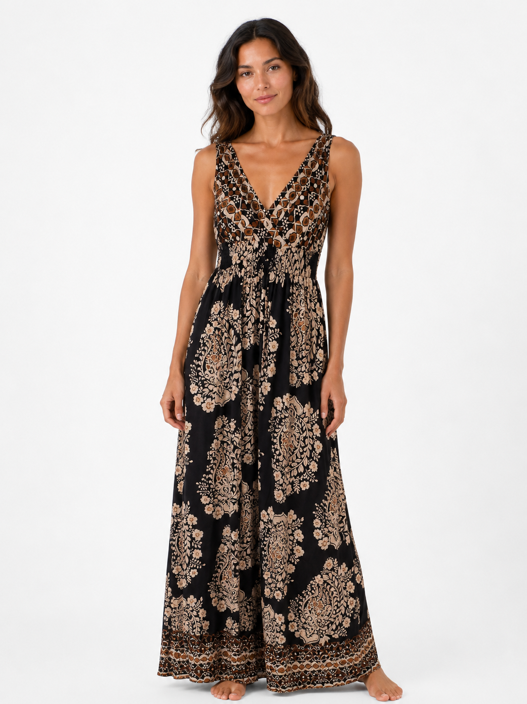 Robe longue imprimée florale