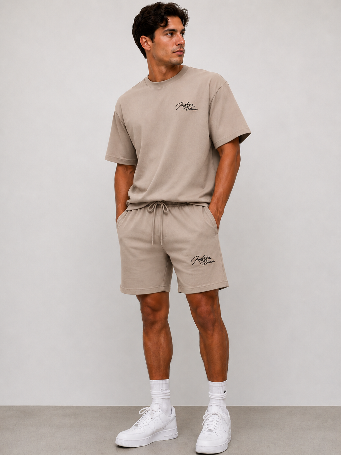Ensemble T-shirt & Short Cargo Indigo Denim