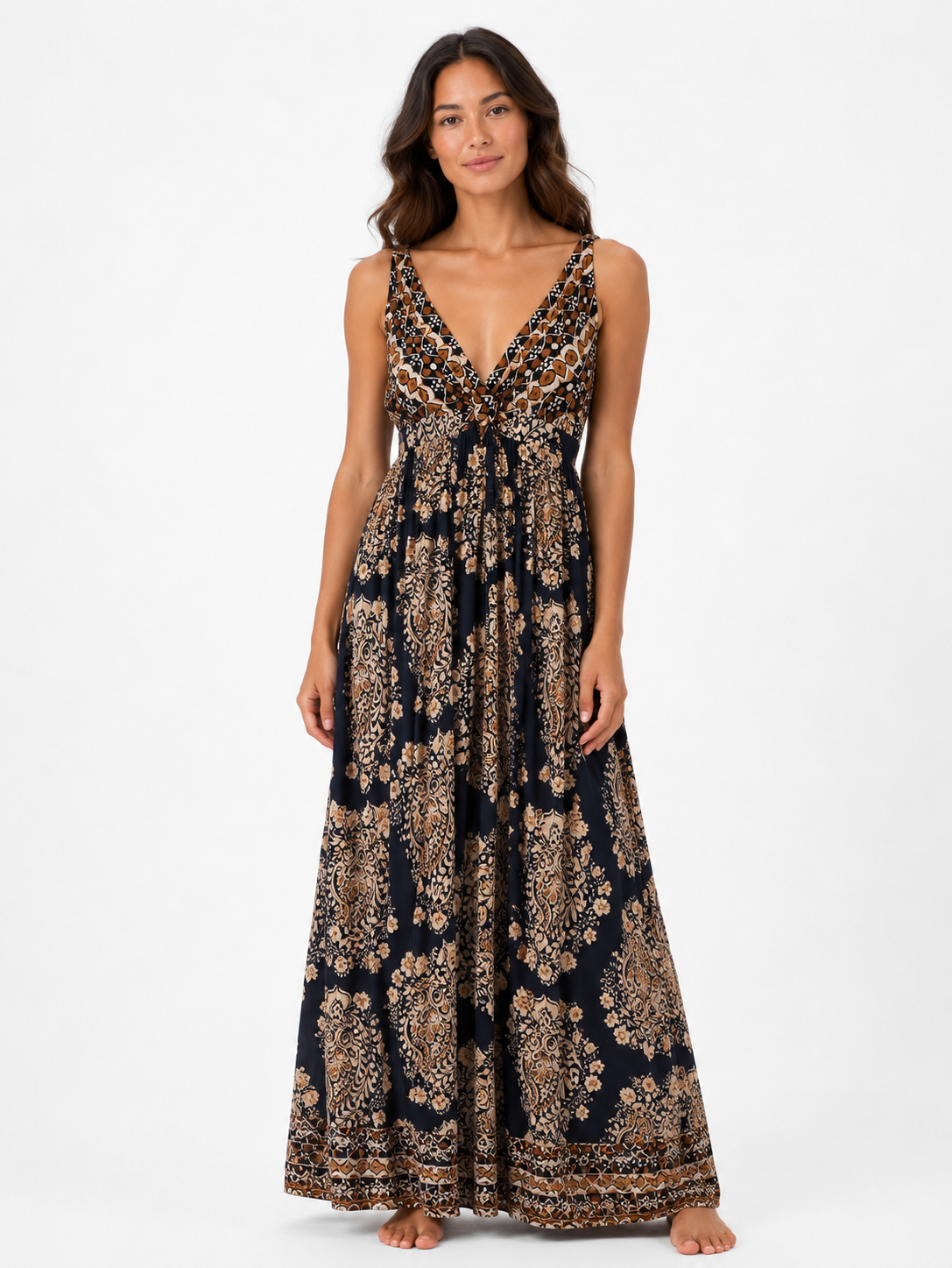 Robe longue imprimée florale