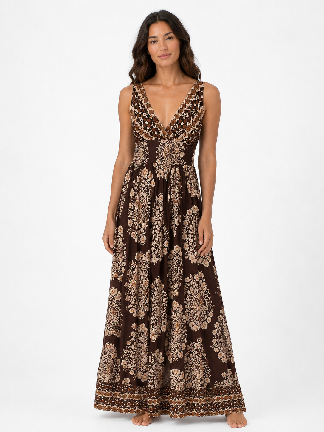 Robe longue imprimée florale