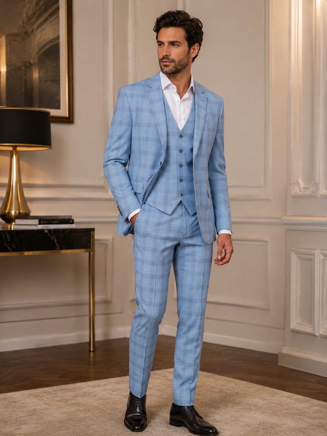 Costume 3 pièces Blue Line