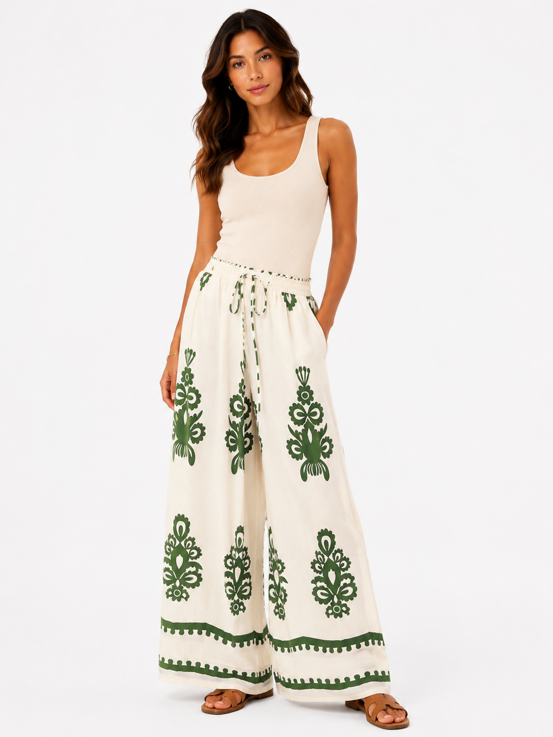 Pantalon large imprimé Miss Angelia