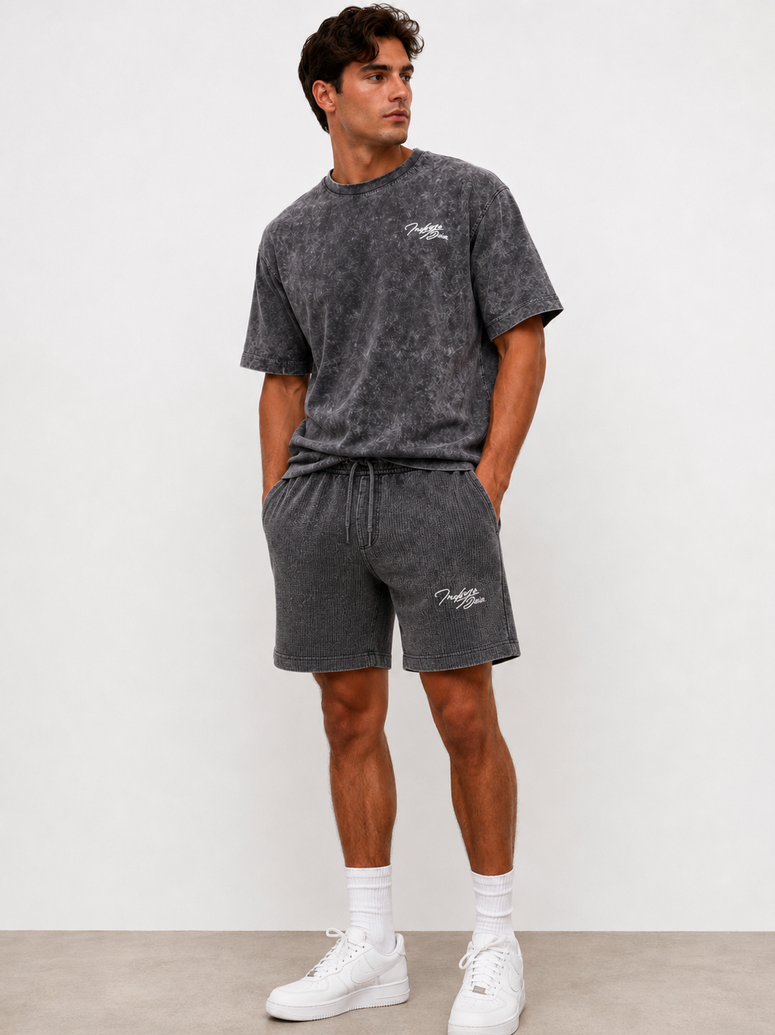 Ensemble T-shirt & Short Cargo Indigo Denim