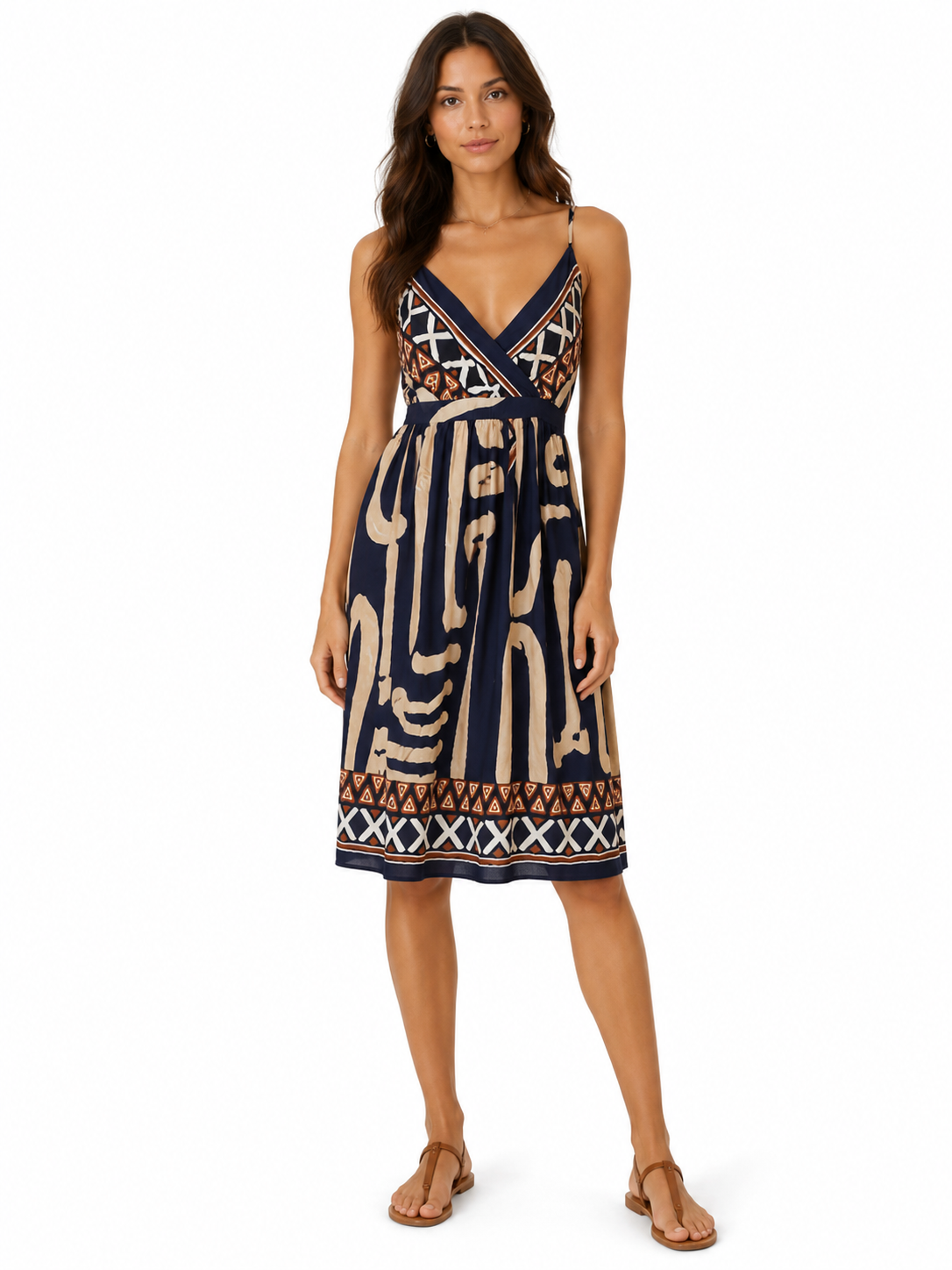 Robe courte imprimée bohème