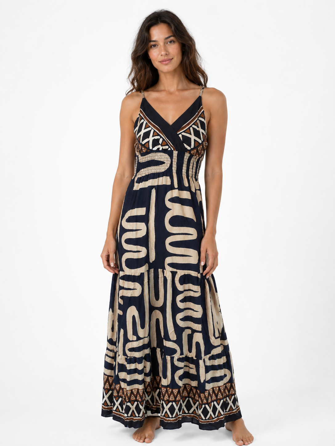 Robe longue imprimée bohème